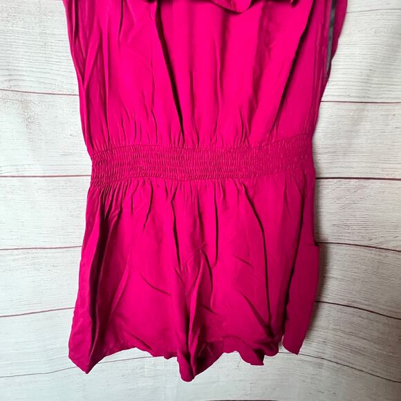 Forever 21 Women's Strapless Romper with Ruffle off Shoulder Strapless Sz M - Picture 4 of 8